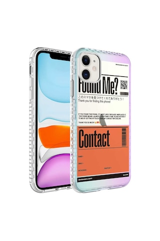 Apple Uyumlu iPhone 12 Airbag Kenarlı Renkli Desenli Silikon Zore Elegans Kapak
