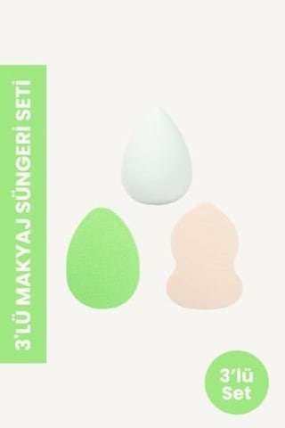 Makyaj Süngeri Seti, Buz Mavisi Tyc00537718389