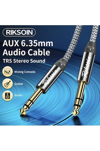 Riksoin 3- Metre 6.5mm - 6.5mm Gitar Enstrüman Ses Kablosu