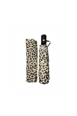 Marlux Leopar Desenli Otomatik Kdın Şemsiye Krem 710059 Leopar