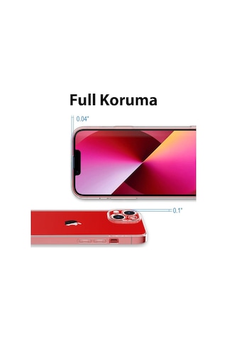Ally Apple Uyumlu iPhone 14 6.1Inç Crystal Clear Kamera Korumali Sert Pc Kili 565564785