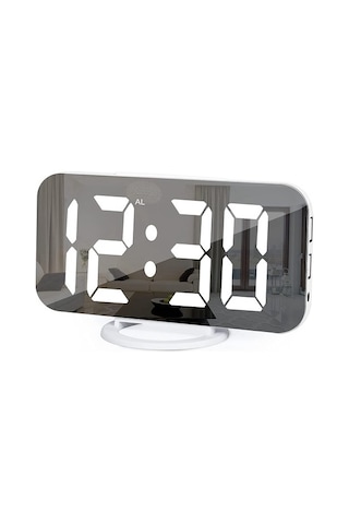 Goldenqian Dijital Çalar Saat, Led Çalar Saat, Otomatik Parlaklık Beyaz C7ı3d2 Beyaz