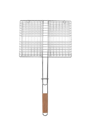 Fortunelane Balık Izgara Sepeti, Katlanır Paslanmaz Çelik Barbekü Sepeti Balık Sebzeleri Karides