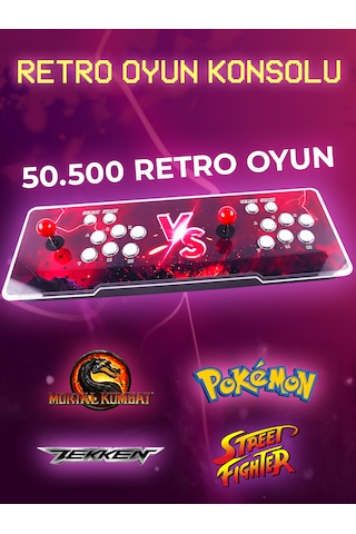 Habl 2025 Retro Arcade Oyun Konsolu 50500 Oyunlu Süper Box
