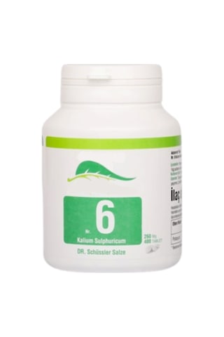 Schüssler Tuzları Nr.6 Kaliumsulfuricum 400 Tablet Schüssler Tuzları Nr.6 Kaliumsulfuricum 400 Tablet
