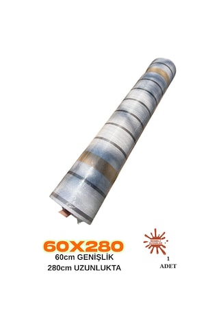 60cm X 280cm 1 Adet Kendinden Yapışkanlı Açık Gri Lambiri Desenli Duvar Paneli Kağıdı Yg006