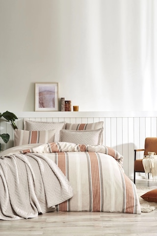 Özdilek Calista 7 Parça Yatak Örtülü Pamuklu Gelin Seti-bej Bej