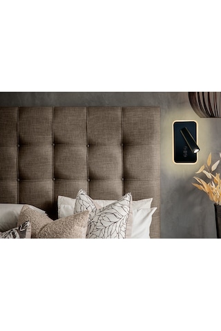 Type-c Girişli Led Duvar Okuma Lambası Başucu & Çalışma Apli... Siyah