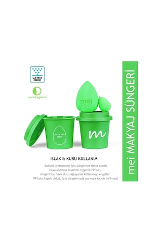 Makyaj Süngeri Fondöten Emmeyen Sponge Coffee Cup Hijyenik Green1 Pro 1 Mini