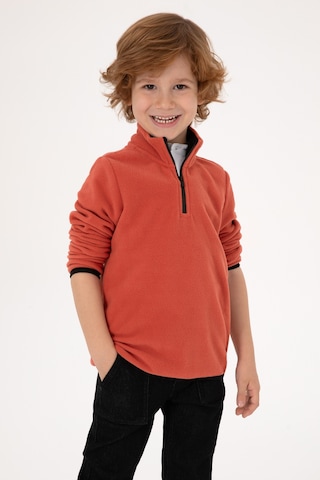 U.S. Polo Assn. Erkek Çocuk Gül Kurusu Fermuarlı Yaka Sweatshirt 50313841-VR026