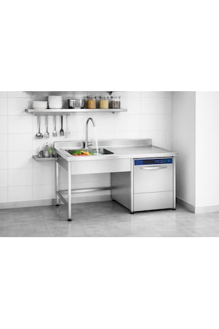 Bulaşık Makinesi Girişli Evyeli Paslanmaz Tezgah 290x60x85 Çelik