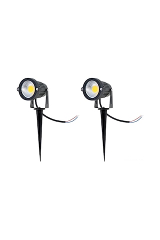 Xindoker 2 Adet 5w 12v Ip65 Dış Mekan Led Çim Lambası Bahçe Spot Işığı Sıcak Beyaz Ac/dc