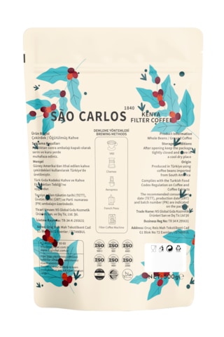 Kenya Filtre Kahve 500 Gr Kenya Nyeri Aa Single Origin Çekirdek