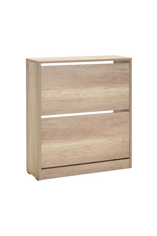 Flat Duo 2 Katlı Geniş Ayakkabılık Açık Ceviz Tori 73x84x26 Cm Gxyxd