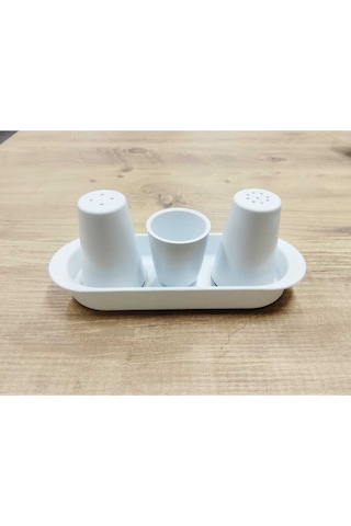 Tuzluk Takımı Beyaz Ekonomik Plastik Beyaz