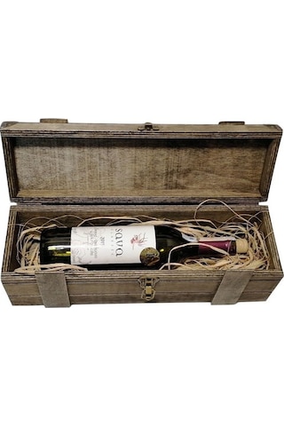 Ahşap Şarap Şişesi Sunum Ve Hediye Kutusu