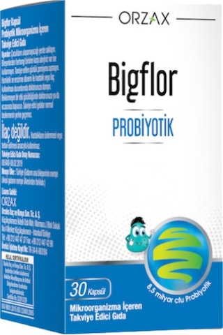 Orzax Bigflor Probiyotik 2 x 30 Kapsül