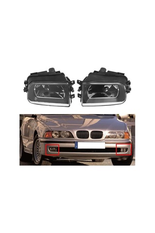 Bmw 5 Serisi E39 Sağ + Sol Ön Sis Lambası Takımı 1995--1998