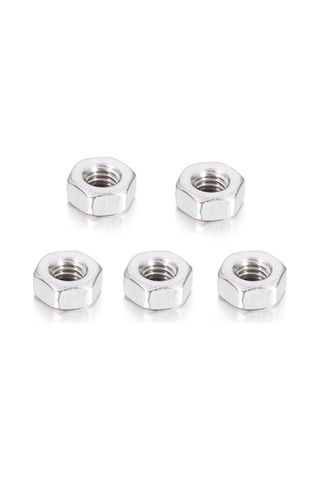 Suofeng 5 Adet M4 304 A2 Çelik Beyaz Çinko Kaplı Dın934 Yuvarlak Yüzeyli Dayanıklı Altıgen Somun Anahtarı