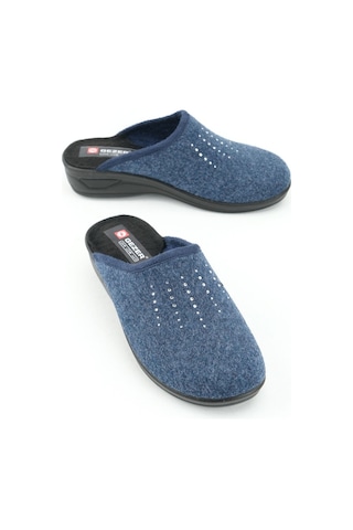 Gezer Kadın Kışlık Ev Bahçe Topuklu Terlik Gt1kzm.15504.01.022.0c Mavi