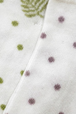 Cocole Socks Kız Bebek Patik Çorabı 2 Li Set Pamuklu Yeşil & Lila Puantiye Desenli Çok Renkli