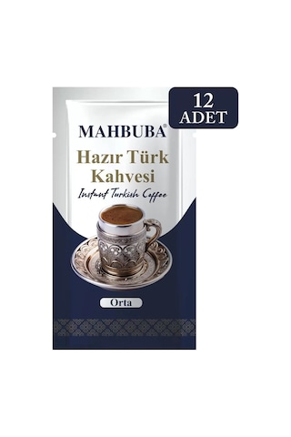 Mahbuba Orta Şekerli Hazır Türk Kahvesi 12x8gr