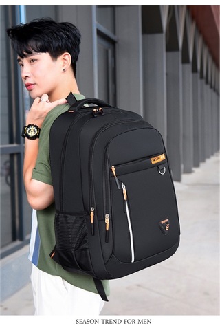 Yeni Üniversite Lise Ortaokul Öğrencileri Okul Çantası Oxford Kumaş İş Sırt Çantası Eğlence Seyahat-turuncu