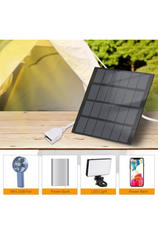 Mufunye 1.5w Güçlü Usb-a Bağlantılı Taşınabilir Güneş Paneli Şarj Cihazı