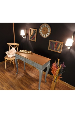 Wooding 120 Cm Çekmeceli Masif Gri Naturel Dresuar (548588519) Gri