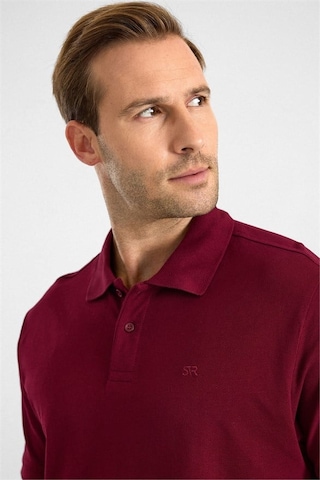 Süvari Koyu Bordo Regular Düz Nakışlı Pike Düğmeli Polo Yaka Tişört Ts1014000473-k09