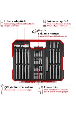 Einhell XL-CASE 40 Parça Bits Uç Seti - 49109032