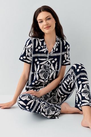 Arnetta Kadın Siyah Gömlek Pijama Takım Siyah