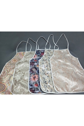 Su Geçirmez Kumaş Dokulu Pvc Önlük Çeşitleri - 1 Adet 45 Cm Önlük Renkli, Biyeli Mutfak Önlüğü Başak Ev Tekstili