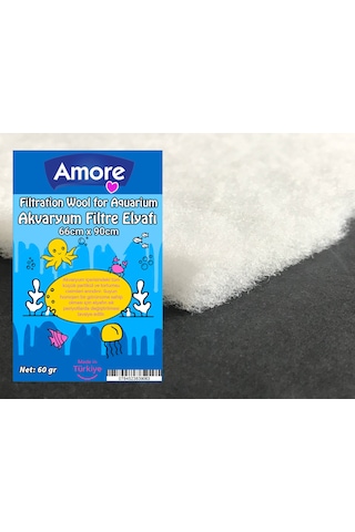 Akvaryum 60gr Silikonsuz Filtre Elyafı 66cm X 90cm Soffice