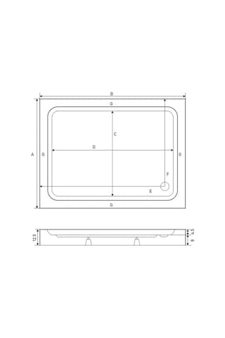 Shower 70X90 Dikdörtgen Monoblok Duş Teknesi