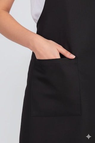 Kadın Boyundan Asmalı Barista Şef Mutfak Önlüğü 60x85 Cm Siyah