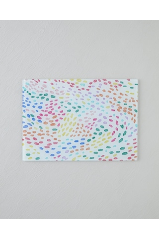 English Home Colourful Joy Cam Kesme Tahtası 25x35 Cm Renkli Çok Renkli