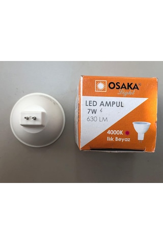 10 Adet Osaka 220v 7w 630 Lümen 4000 Kelvin Ilık Beyaz Mr 16 Led Spot 1