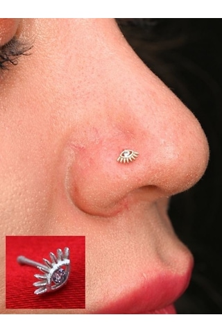 Gümüş Zirkon Taş Göz Figür Hızma 925 Ayar Hızma-hızma42 Gümüş