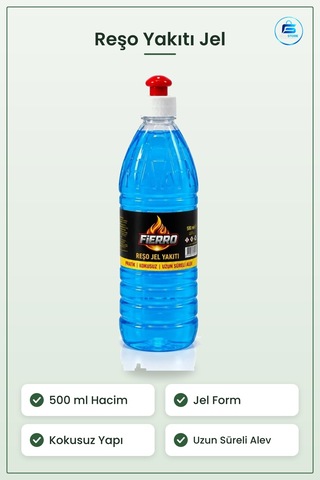 Reşo Yakıtı Jel 500 Ml Kokusuz Uzun Süreli Alev Mangal Barbekü Is
