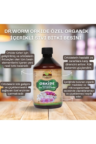 Dr.Worm Orkide Özel Sıvı Bitki Besini (Gübresi) 500 ML