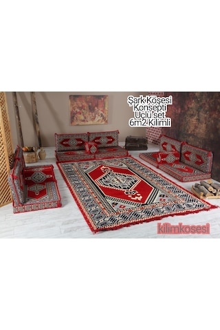 Kilimkosesi Şark Köşesi Takımı 6 M2 Kilimli Yahyalı Modeli Üçlü Konsept Kilimkosesi Şark Köşesi Takımı 6 M2 Kilimli Yahyalı Modeli Üçlü Konsept