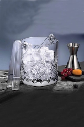 Paşabahçe Timeless Buz Kovası  + Maşa 1000 Cc 530068 Şeffaf