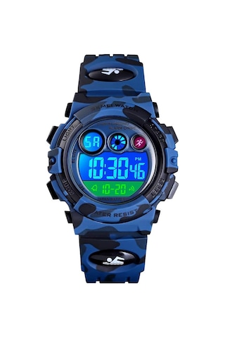 Çocuklar İçin Dijital Spor Saati Erkek Kız Çocuk Su Geçirmez Elektronik Çok Fonksiyonlu Günlük Açık Hava Saatleri 7 Renkli Led Işıklı Alarm D Diğer