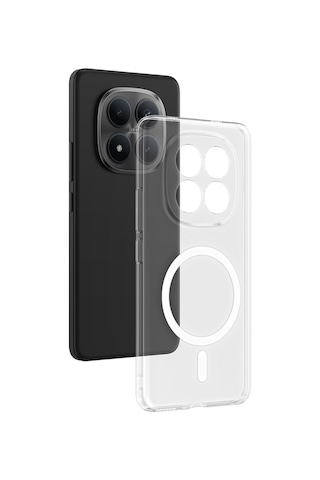 Redmi Note 15 Pro 4g Kılıf Magsafe Özellikli Şık Sert Ve İnce London Premium Pc Kapak Renksiz