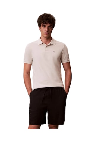 Calvin Klein Lv040em269 Ss Monogram Pique Erkek Polo Tişört Krem