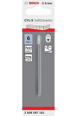 Professional Accessories Matkap Ve Kırıcı Delici Uçları, Taş Ve Beton, Gri, 6 Mm, 1 Adet