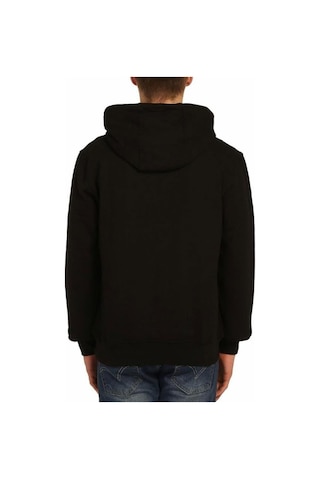 Bant Giyim - Yin Yang Kedi Siyah Kapşonlu Erkek Sweatshirt