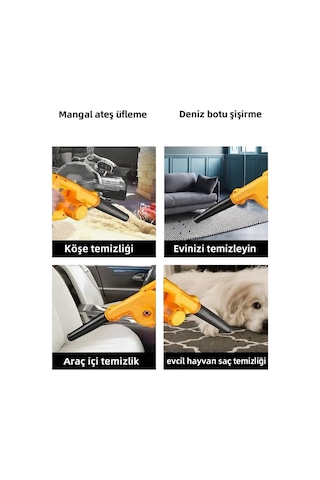 Akülü Hava Körüğü Yaprak Üfleme Makinesi Hortumlu Set