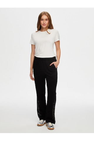 Boncuk Payet İş Detaylı Wide Leg Fit Eşofman Alt W26esa008 Uw26esa00810 Siyah